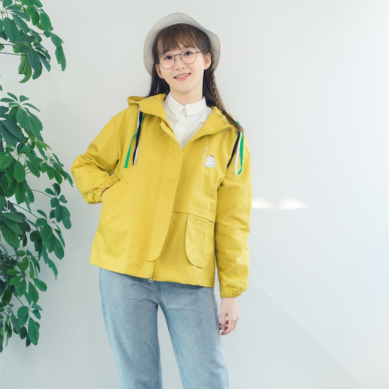 Women's Loose Hooded Zip Jacket