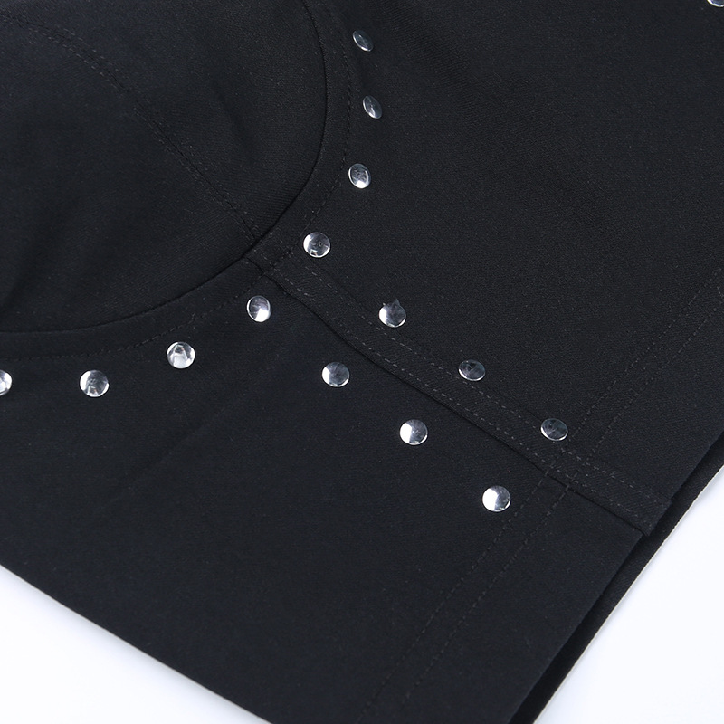 Women's Trendy Studded Metal Suspender Top 10