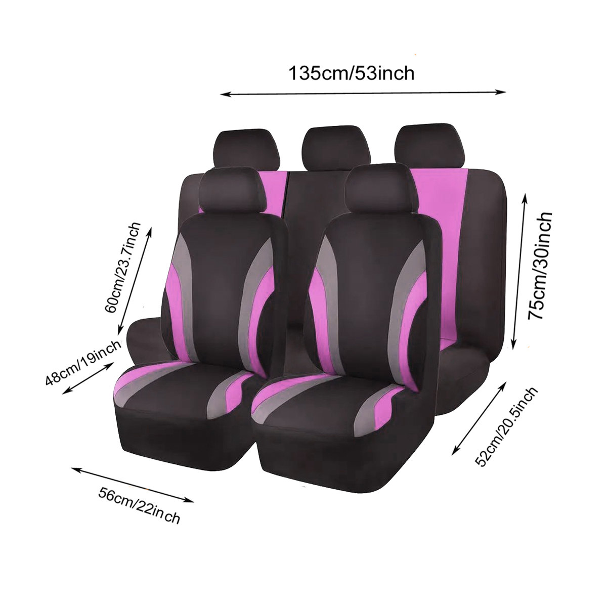 5-Seat Car Seat Cover, Classic And Timeless Design, Thin 2mm Thickness, Suitable For All Seasons 7