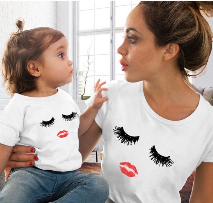 Girls' Red Lip Print T-Shirt 2