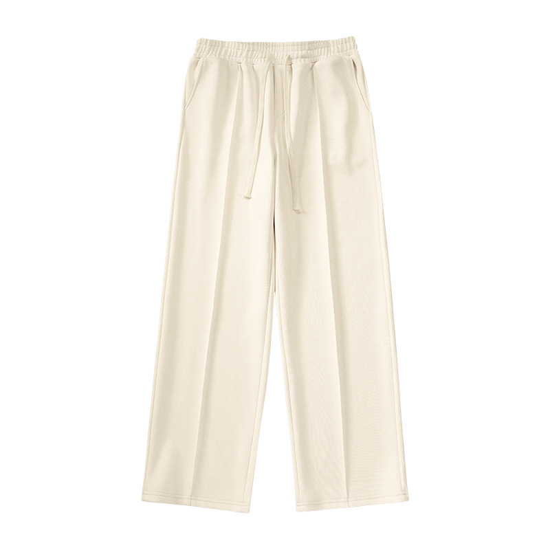 Wide-Leg Pleat Stitch Pants 4