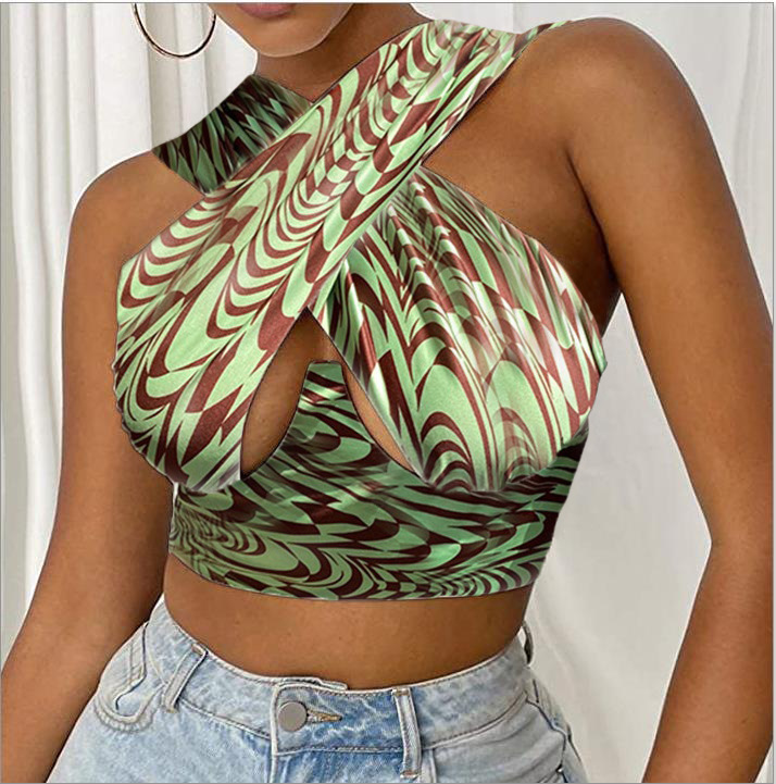 Hollow Halter Neck Waist Breast Enhancement Sling 7