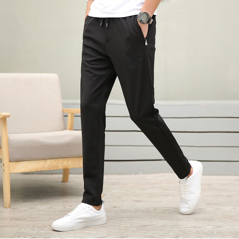 Men's Solid Color Cropped Casual Pants 5