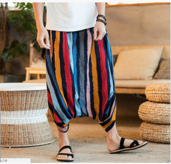 Striped Nepalese Cropped Trousers 2