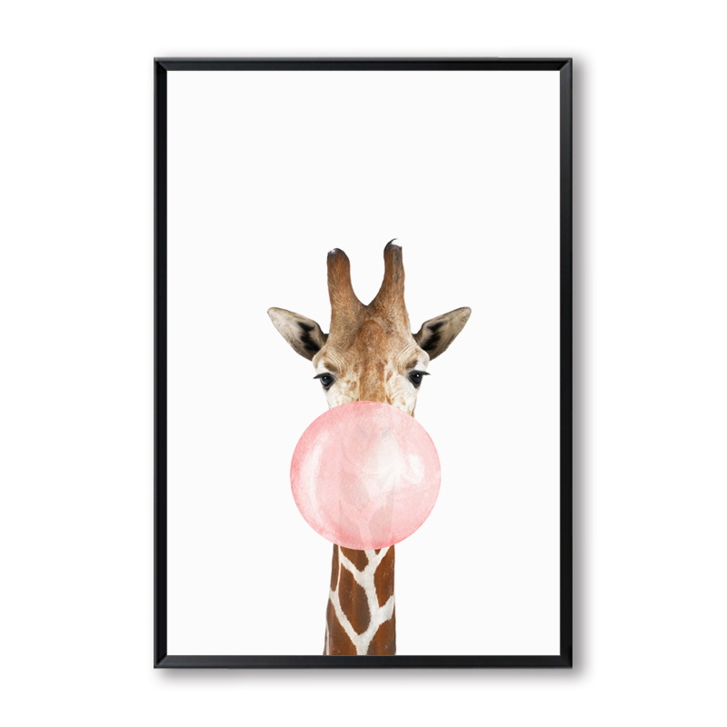 Nordic simplicity Cute koala zebra fawn canvas painting Home decoration frameless painting core Foreign trade explosion 7