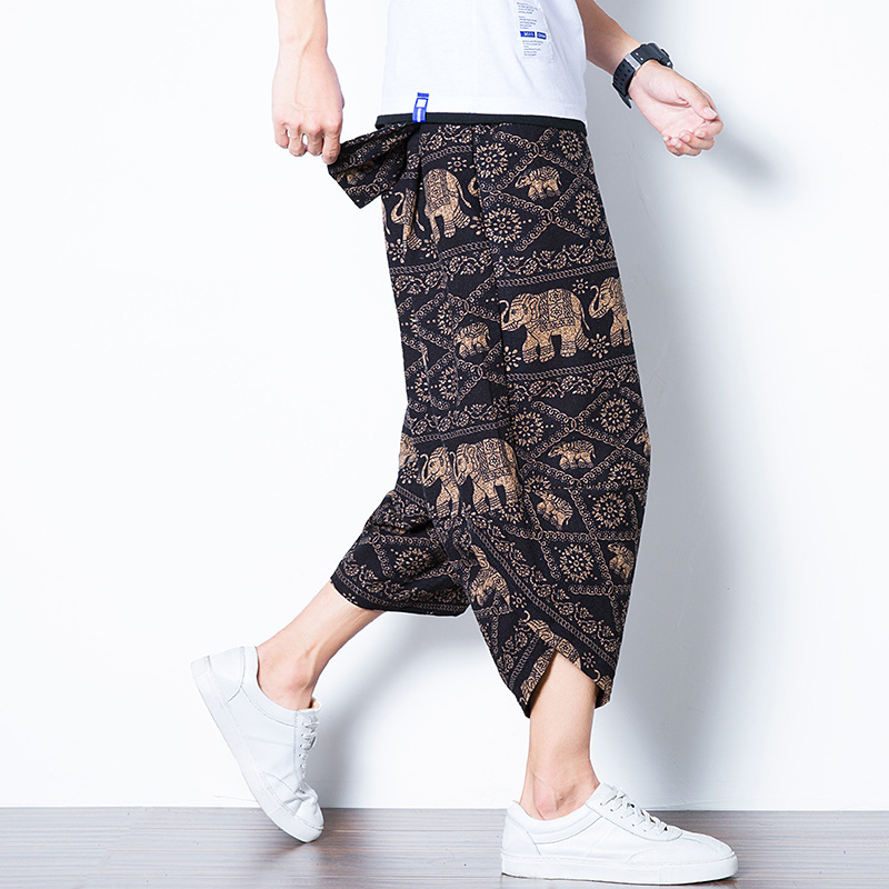 Retro Large Size Elephant Pants 4