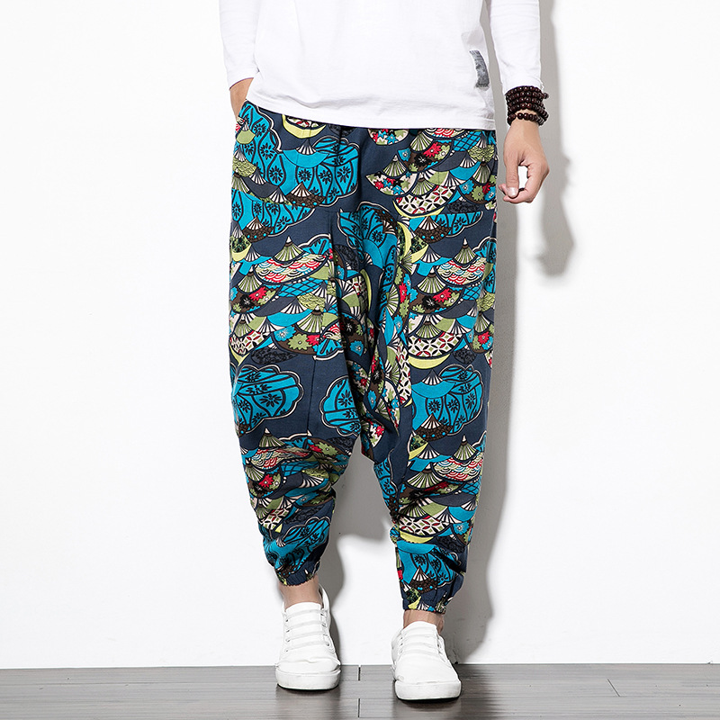 Men's Chinese Style Cotton Linen Casual Pants 5