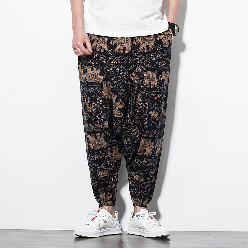 Men's Chinese Style Cotton Linen Casual Pants 7
