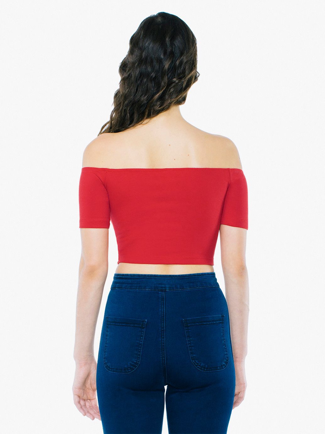 Women's Solid Color One-Line Neck Crop Top 5