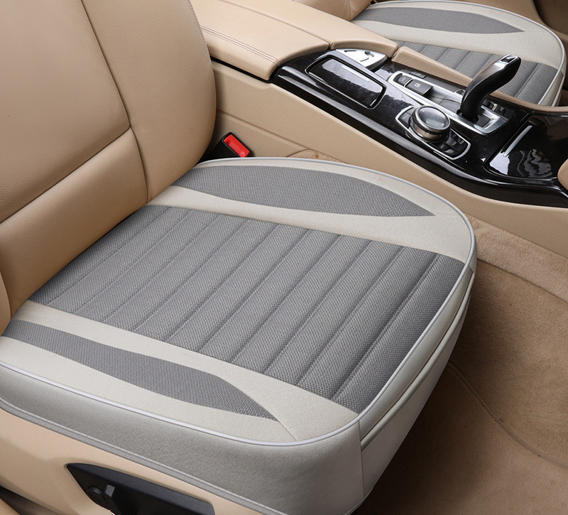 Car Seat Cover,Flax Cushion Seasons Universal Breathable For Most Four-Door Sedan&SUV Ultra-Luxury Car Seat Protection 2