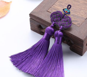 Double Money Knot Double Tassel Jewelry Pendant 3