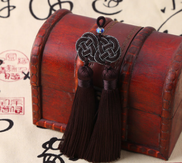 Double Money Knot Double Tassel Jewelry Pendant 9