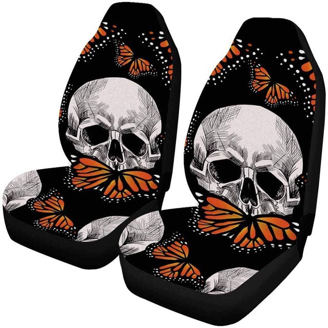 Car Seat Cover All-Inclusive Classic Skull Printing Universal Cross-Border Amazon Ebaywish Aliexpress Hot Style 6