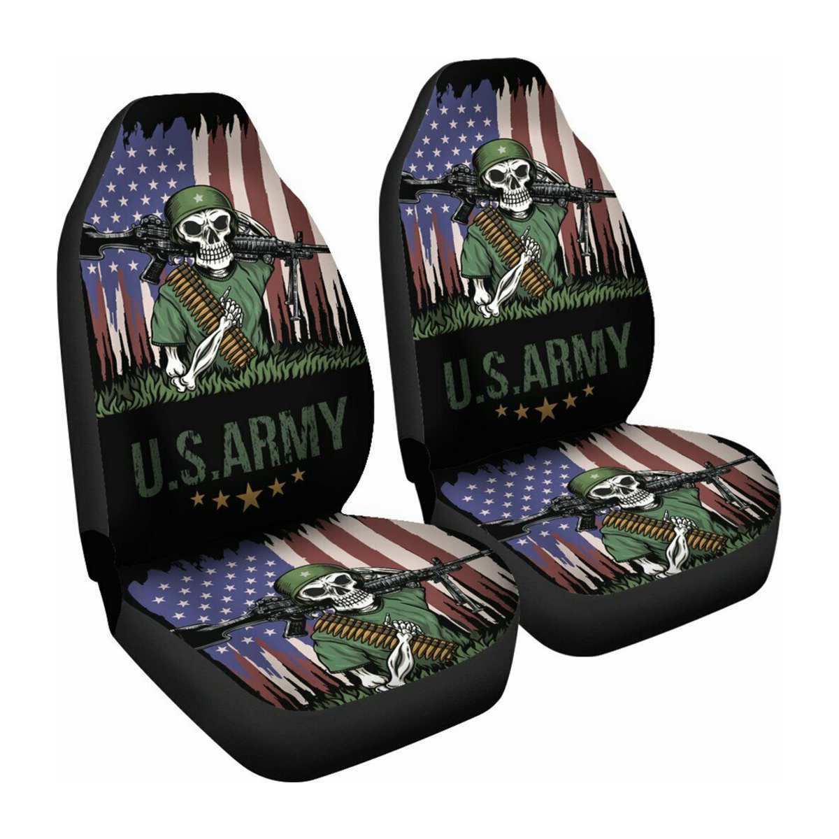 Car Seat Cover All-Inclusive Classic Skull Printing Universal Cross-Border Amazon Ebaywish Aliexpress Hot Style 5