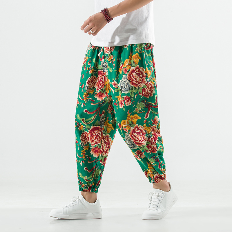 Breathable Cotton Linen Plus Size Harem Pants 5