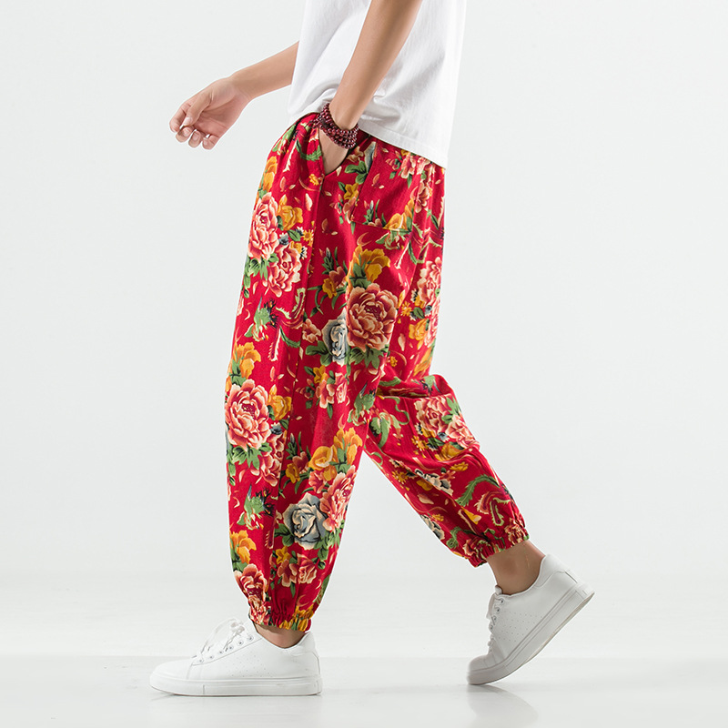 Breathable Cotton Linen Plus Size Harem Pants 3