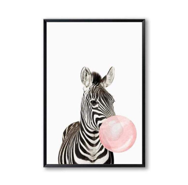 Nordic simplicity Cute koala zebra fawn canvas painting Home decoration frameless painting core Foreign trade explosion 10