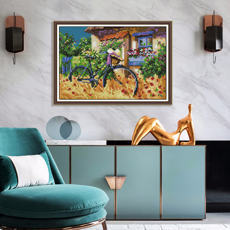 Cross stitch New Rural flower oil painting 2