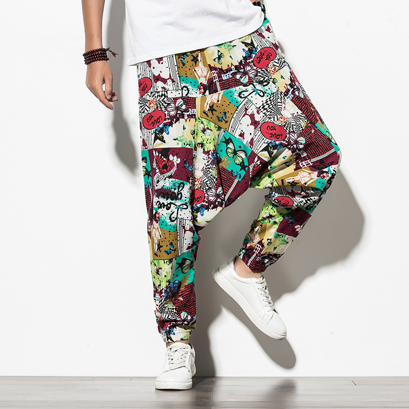 Men's Summer Chinese Wind Bundle Pants 5