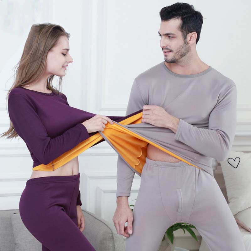 Plush Thermal Underwear Set for Men – Winter