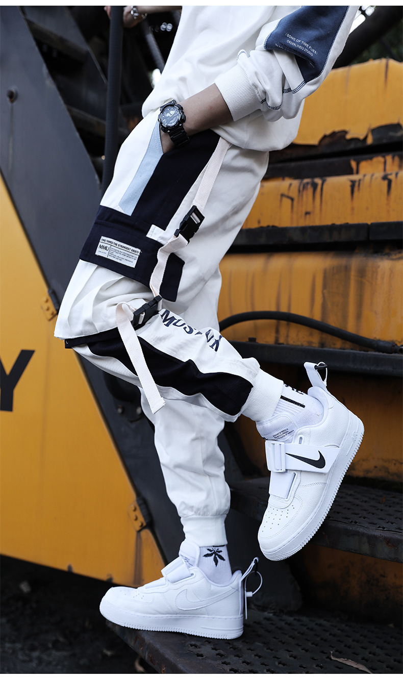 Contrast Color Drawstring Pants 11