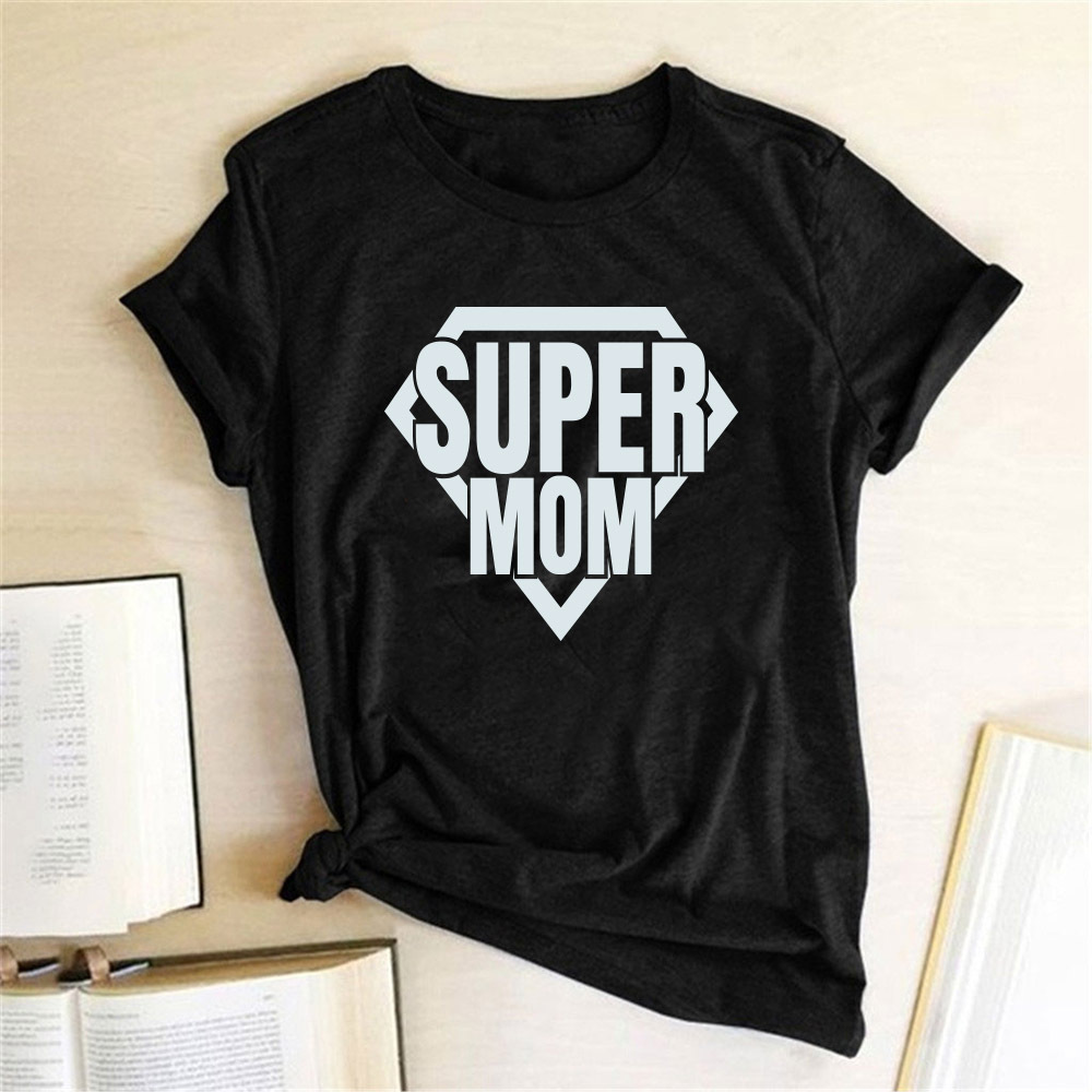 Super Mom Graphic Print Casual T-Shirt 4