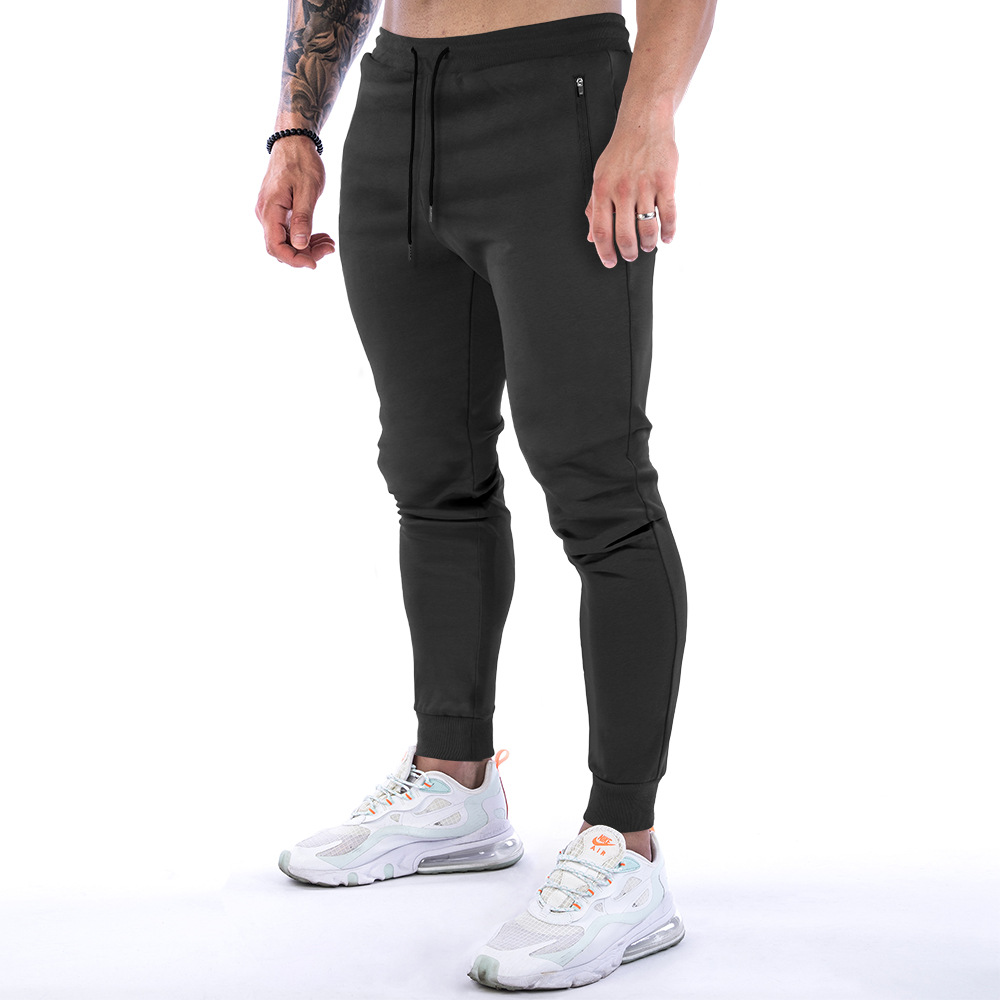Men's Solid Color Fitness Pants 2