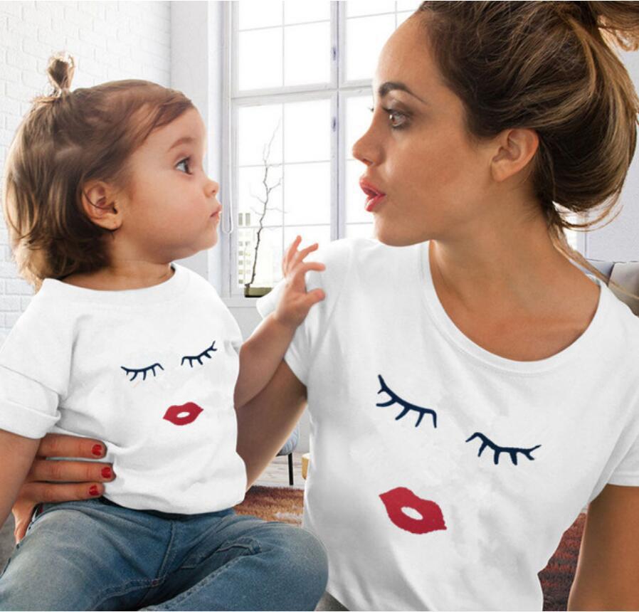 Girls' Red Lip Print T-Shirt 4