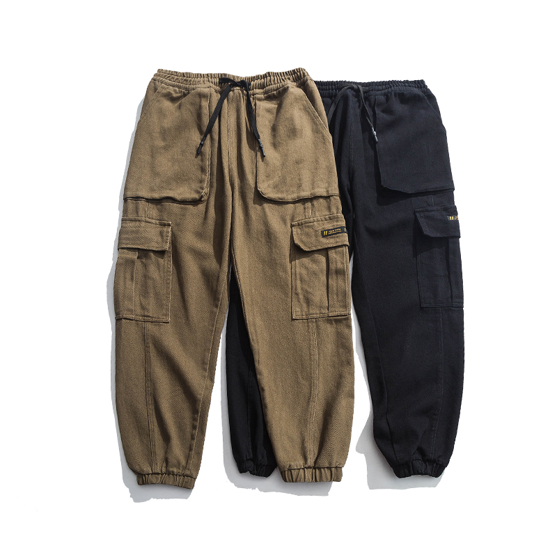 Men’s Casual Trousers with Loose Drawstring Fit