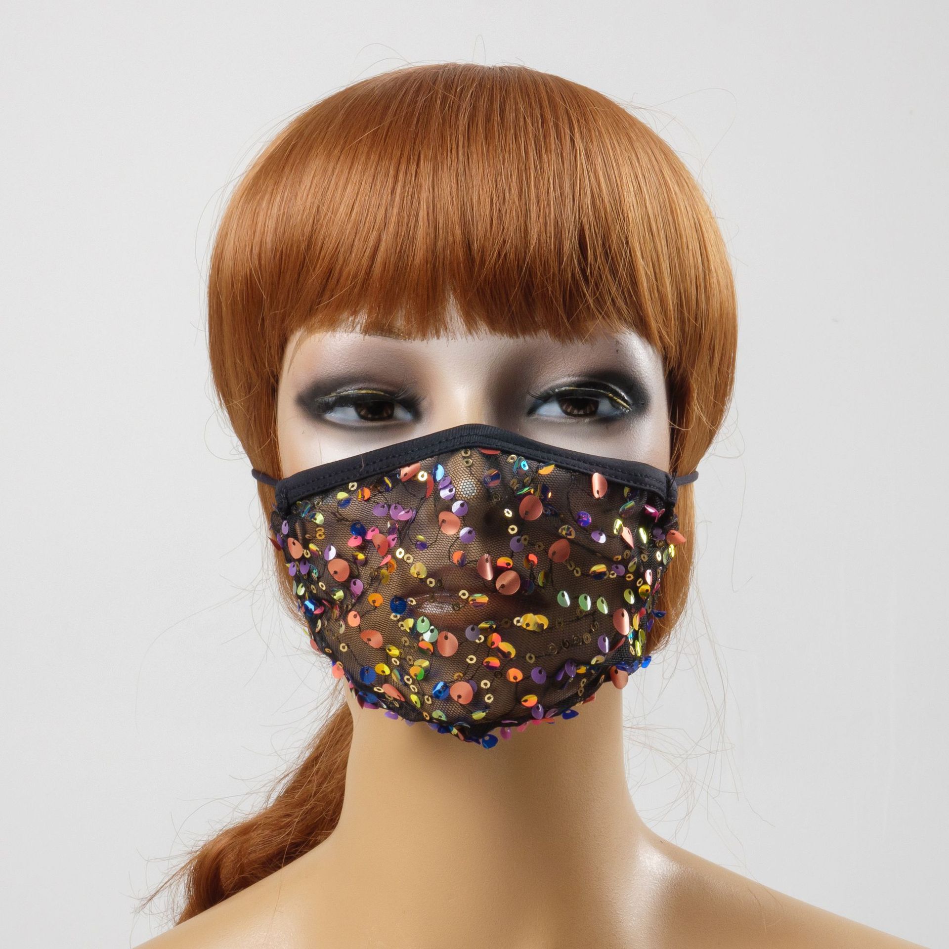 Fashion Exaggerated Sequined Mesh Fabric