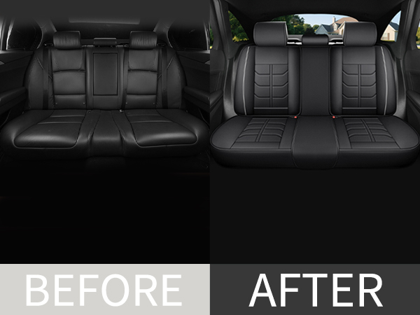 Ergonomic Lumbar Support Full Leather Car Seat Covers Full Set 5 Seats Comfort Auto Seat Cushion 2