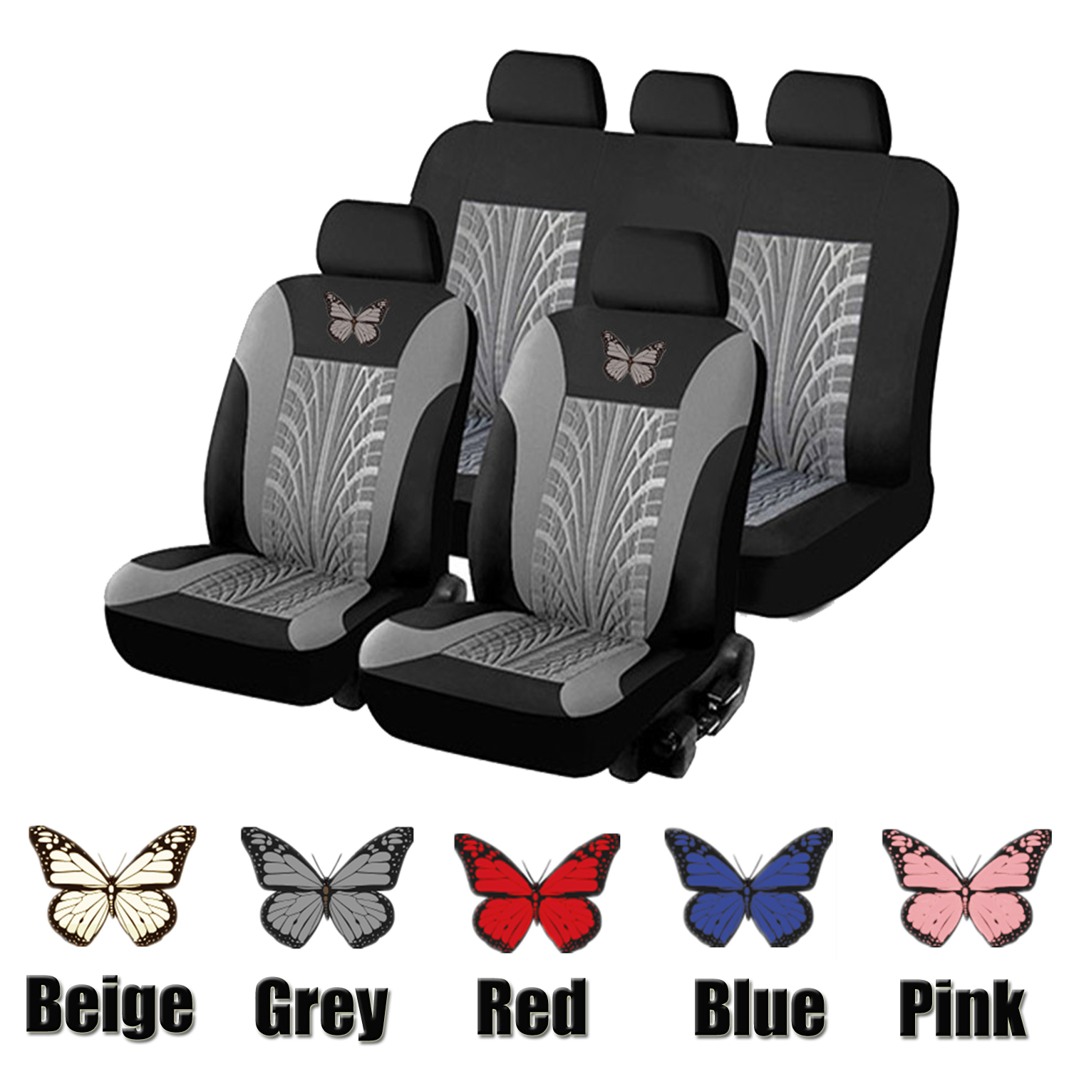 5-Seat Car Seat Cover, Classic And Timeless Design, Thin 2mm Thickness, Suitable For All Seasons 3