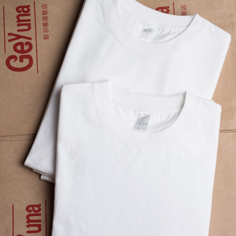 Pure Cotton Solid Color Round Neck Short Sleeve T-Shirt 3