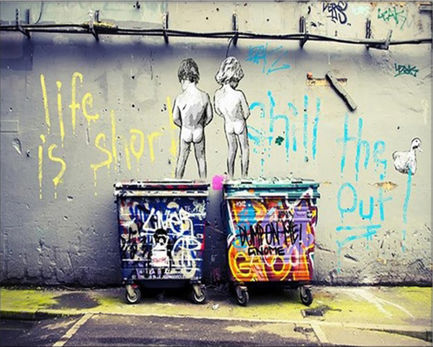 Graffiti Banksy Digital Oil Painting Living Room Bedroom Mural 12
