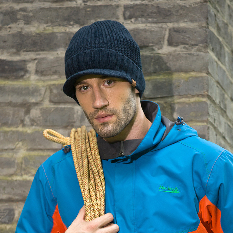 Men's Warm Thick Knitted Duckbill Hat