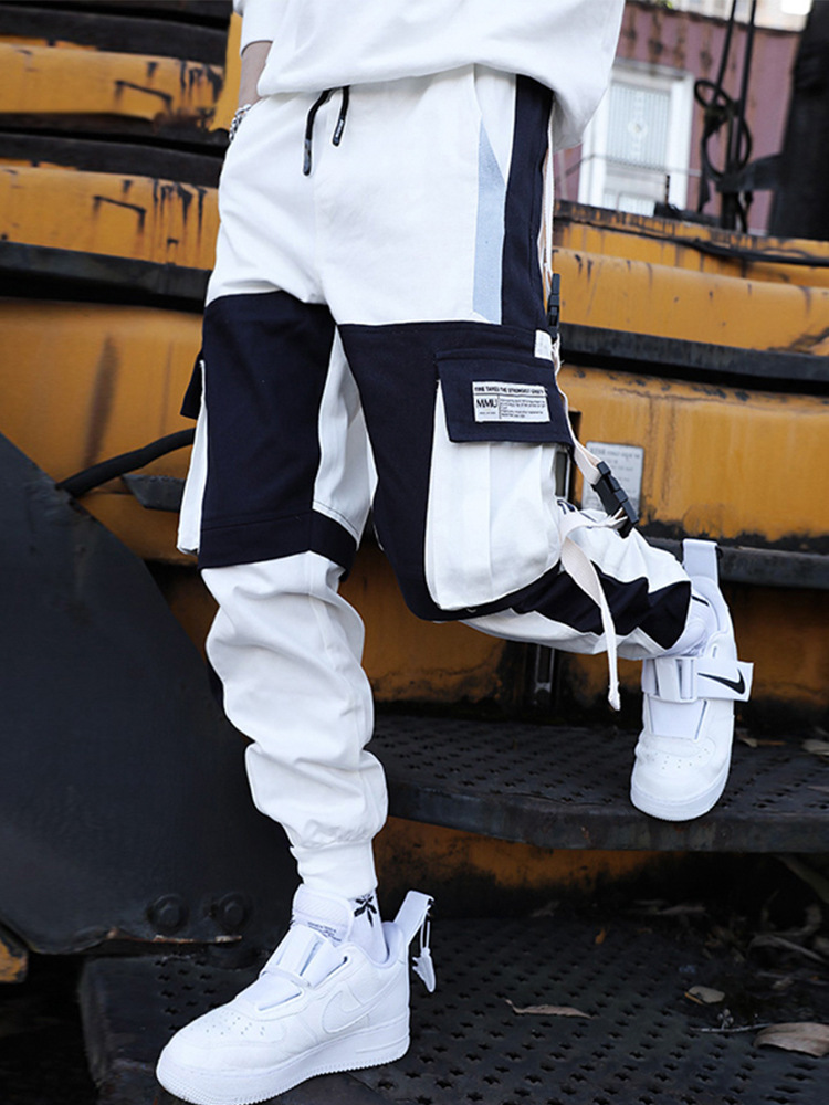 Contrast Color Drawstring Pants 5