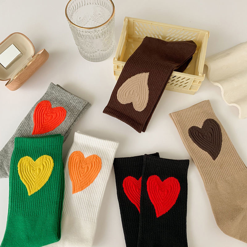 Women's Cotton Love Letter Net Detail Socks