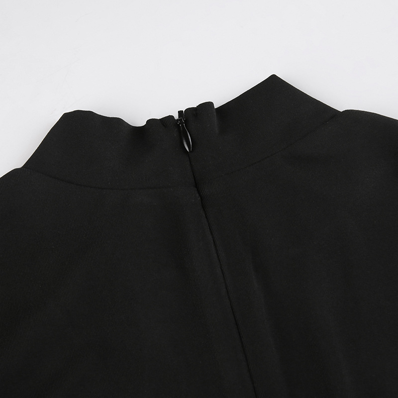 Sleeveless Slim Fit Half Turtleneck Jumpsuit 8