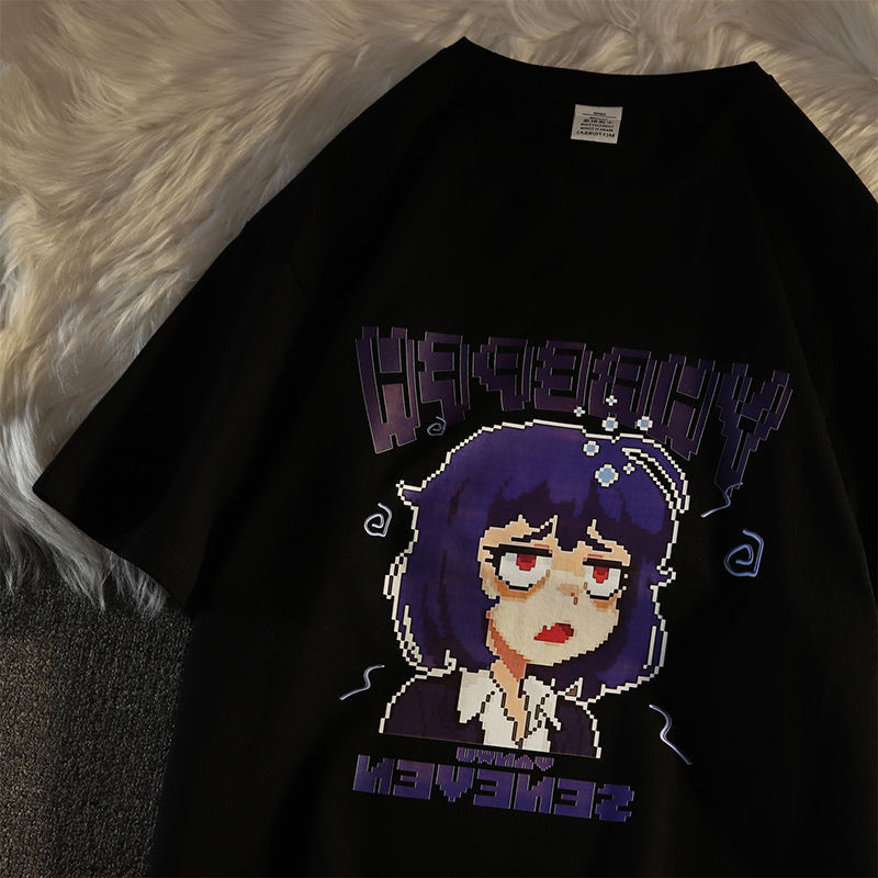 Loose Short-Sleeved T-Shirt - Gaming Girl Design 5