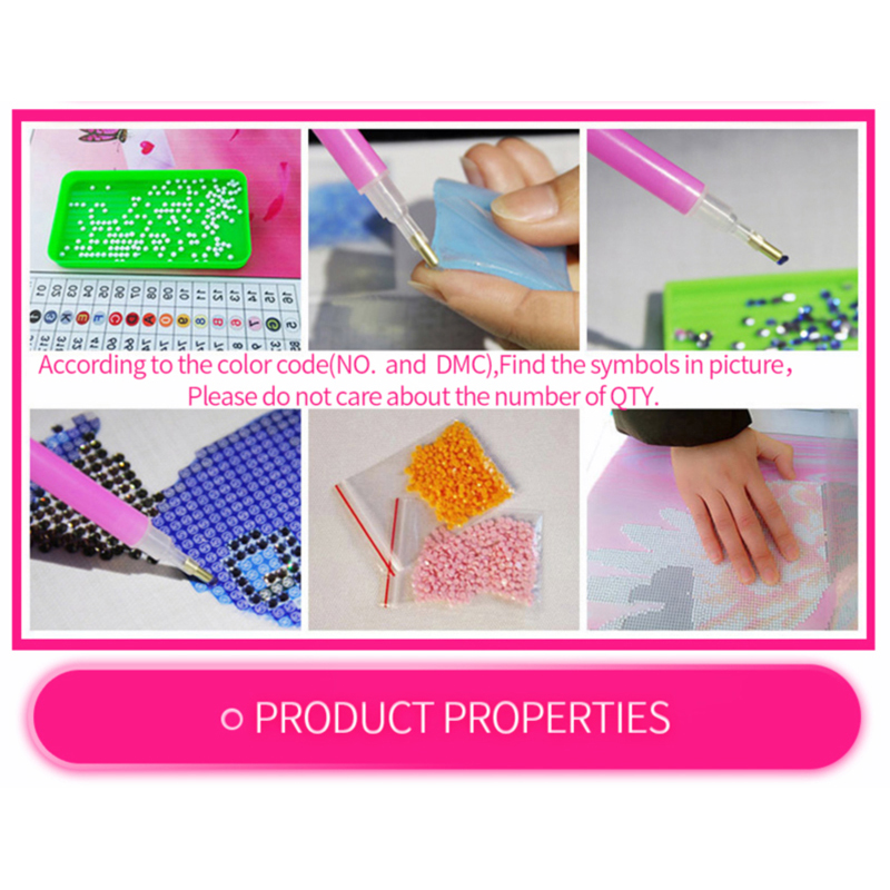 Kexinzu Full Circle Diamond Painting Cartoon Flag Mosaic 5
