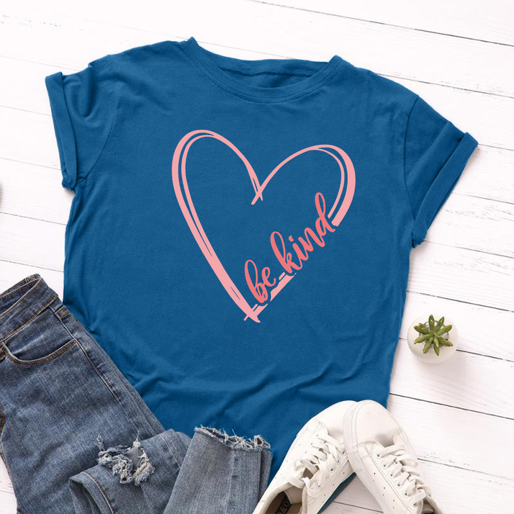 Heart-Shaped Love Short-Sleeved T-Shirt 7