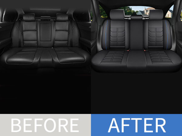 Ergonomic Lumbar Support Full Leather Car Seat Covers Full Set 5 Seats Comfort Auto Seat Cushion 3