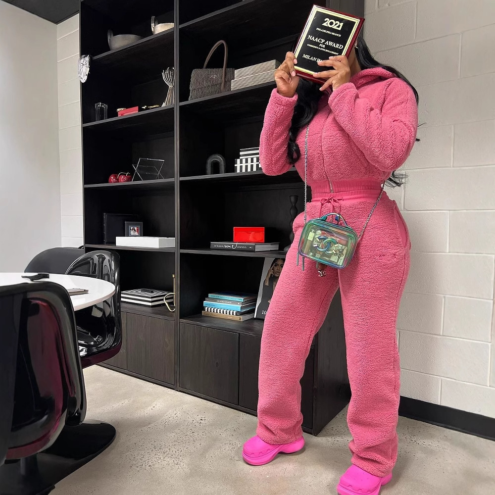 Bubble Velvet Winter Long-Sleeved Suit
