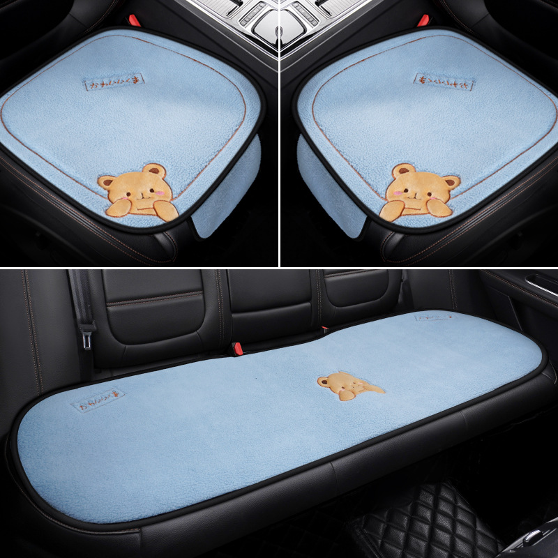 Car Cushion Winter Plush Three-piece Set 5