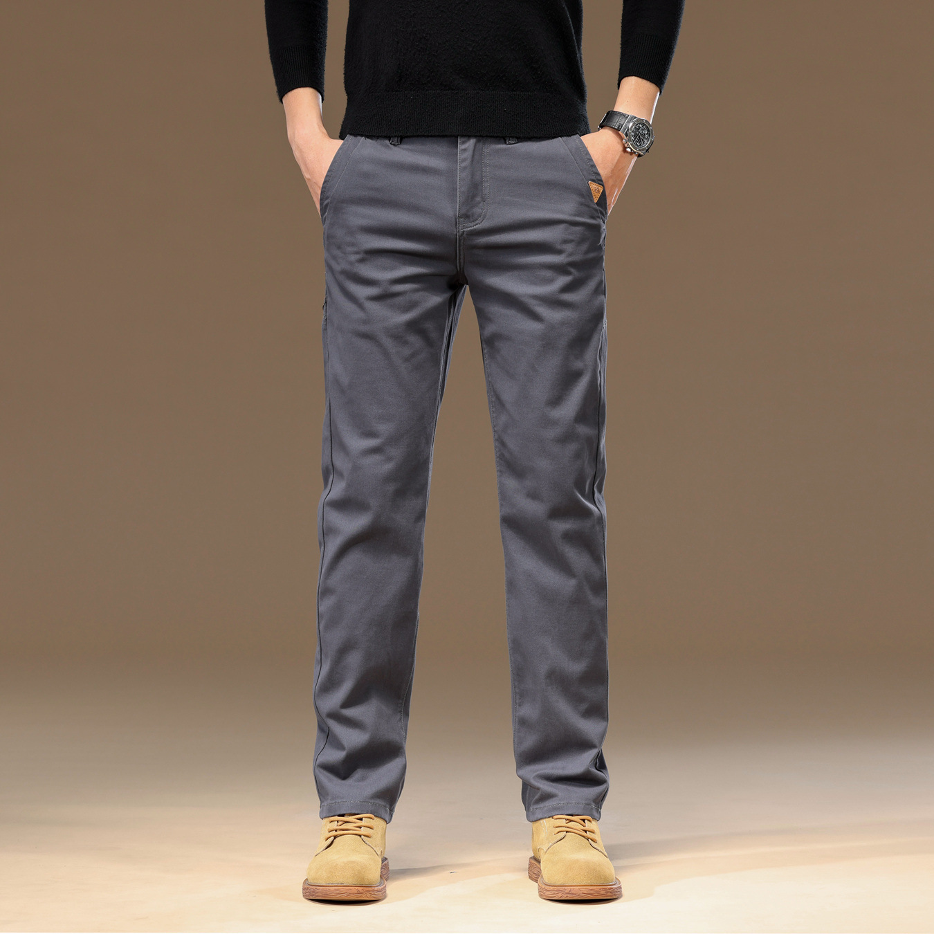 Stretch Straight Men's Trousers