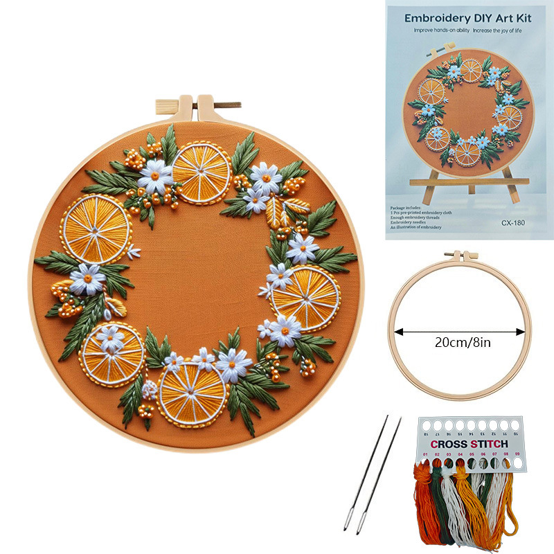 European Embroidery Material Package Cherry Strawberry Watermelon Orange 2