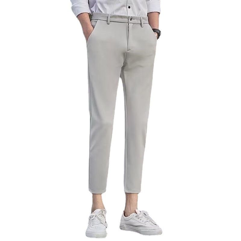 Men's Stylish Slim-Fit Cropped Trousers 5