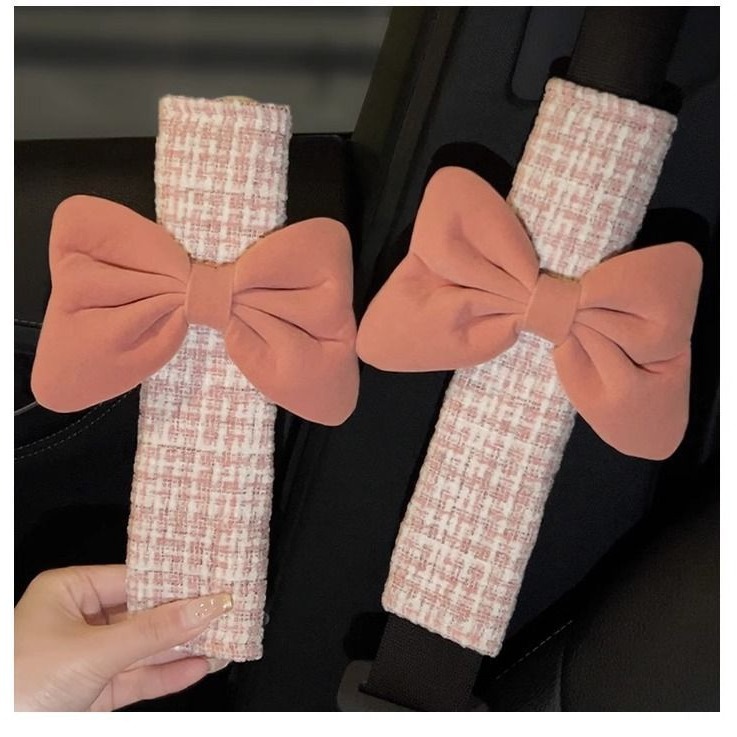 Car Seat Belt Simple Bow All-season Universal Shoulder Protector 2