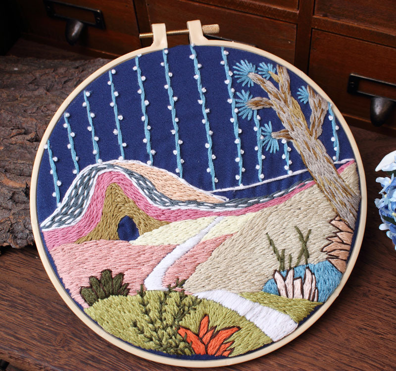 Handmade Embroidery Material Package Special Architectural Landscape Courtyard Chunsheng Kit 4