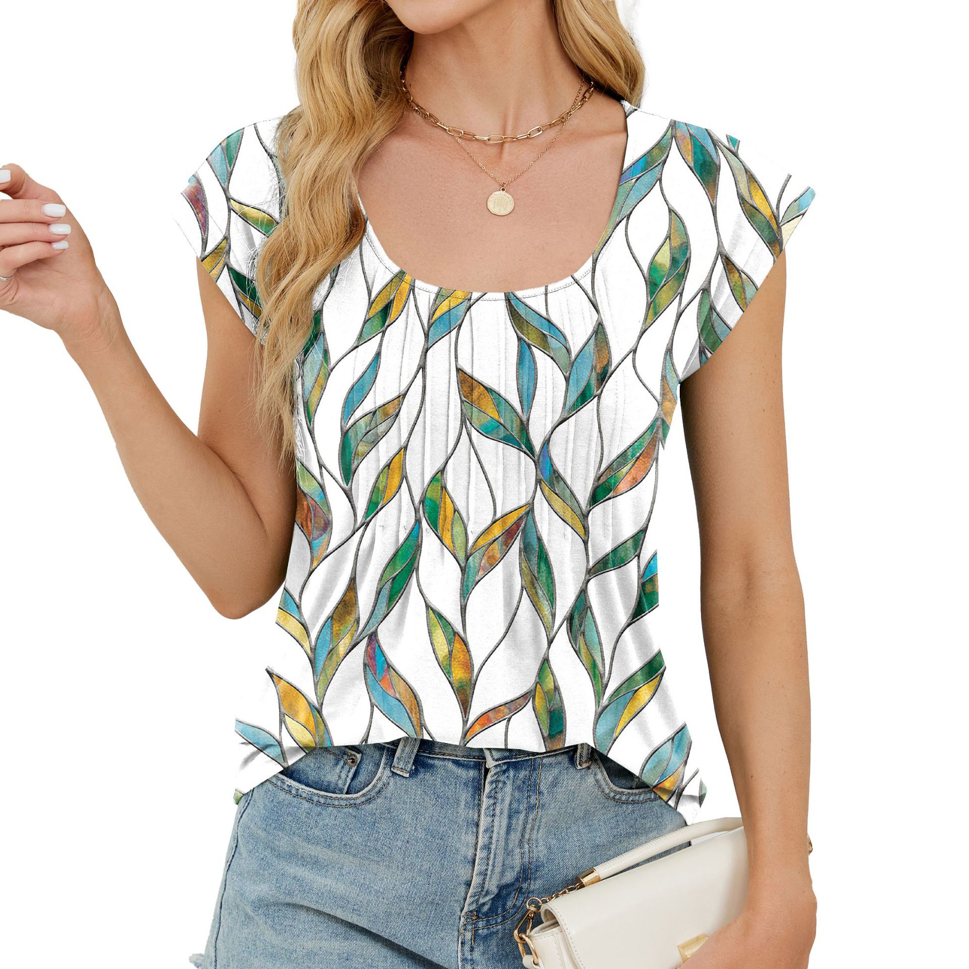 Casual Striped Round Neck T-Shirt 5